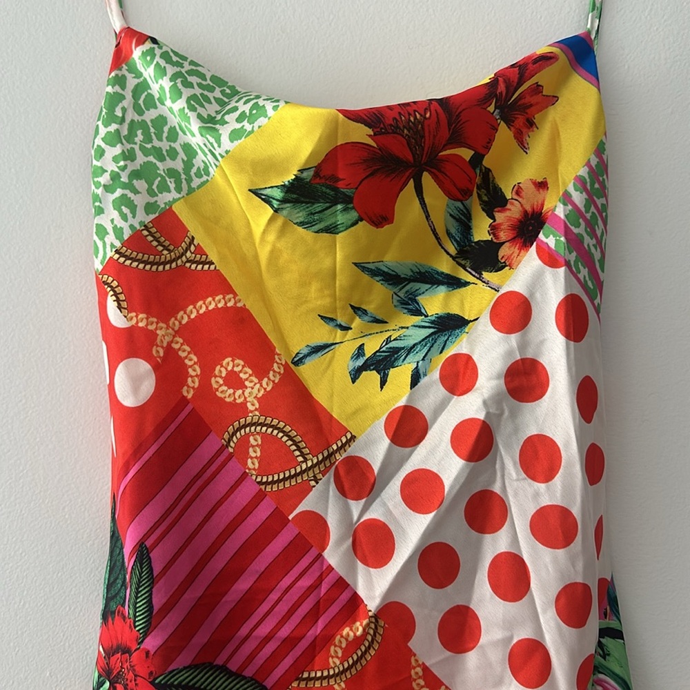 Shein Colorful Patchwork Spaghetti Strap Dress - image 2